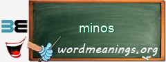 WordMeaning blackboard for minos